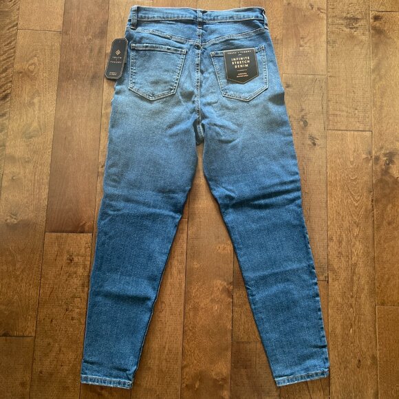 Truth + Theory Women's Med Wash High-Rise Angle Skinny Stretch Demin Jean, Sz 10 - Picture 7 of 10